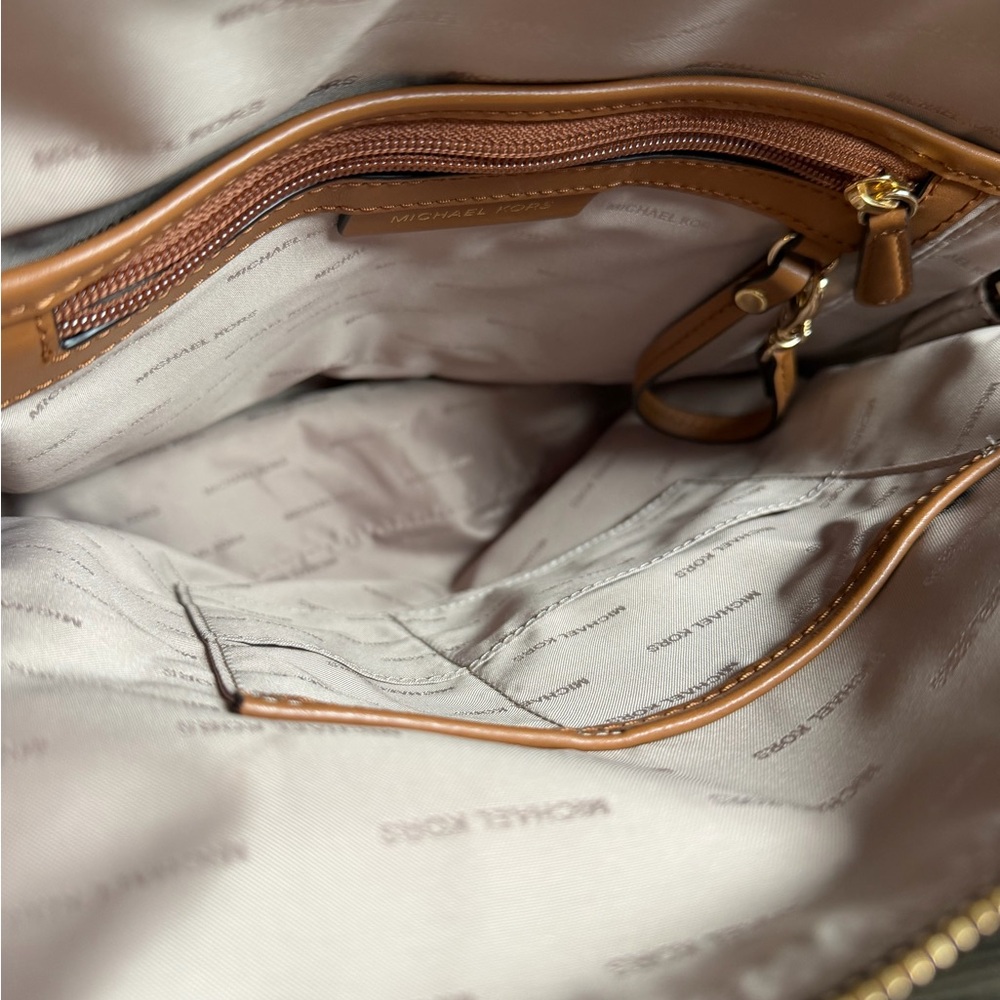 Michael Kors Dark Brown Medium Logo Backpack - Picture 4 of 4
